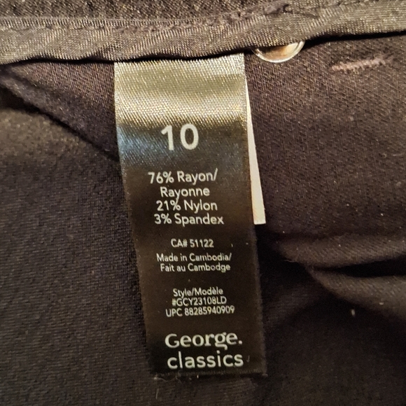 George Classics Size 10 Black Pants - Picture 5 of 6